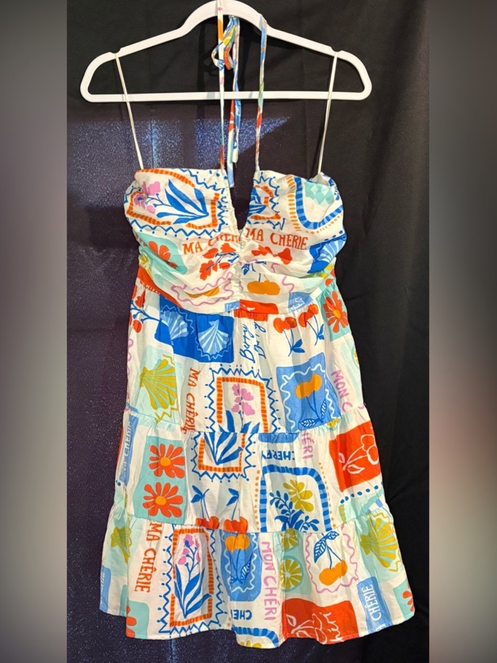 Day + Moon Ma Cherie Postcard Halter Sundress MEDIUM
